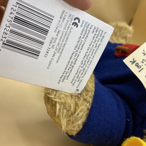EDEN Toys Classic PADDINGTON BEAR Yellow Hat Blue Navy Red Jacket 14” - Picture 5 of 8